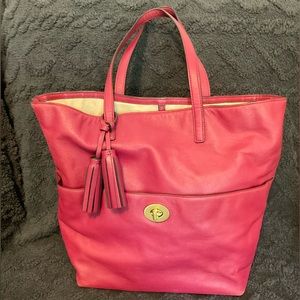 Maroon coach shoulder bag